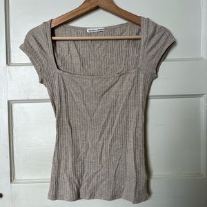 Reformation bardot knit top tshirt